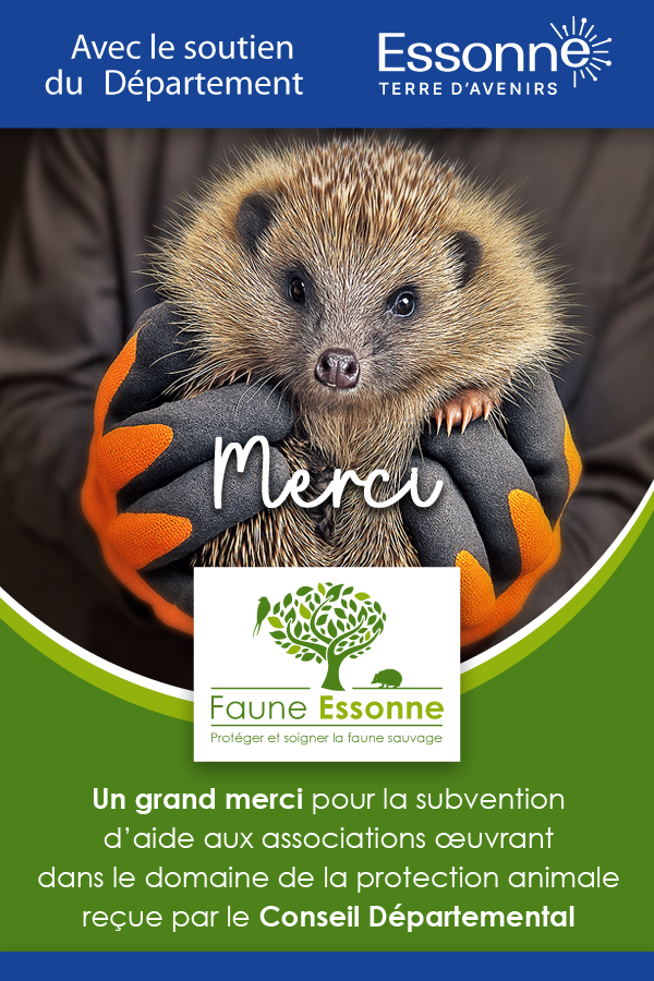 Soutien de l'association Faune essonne par le Conseil départemental de l'Essonne