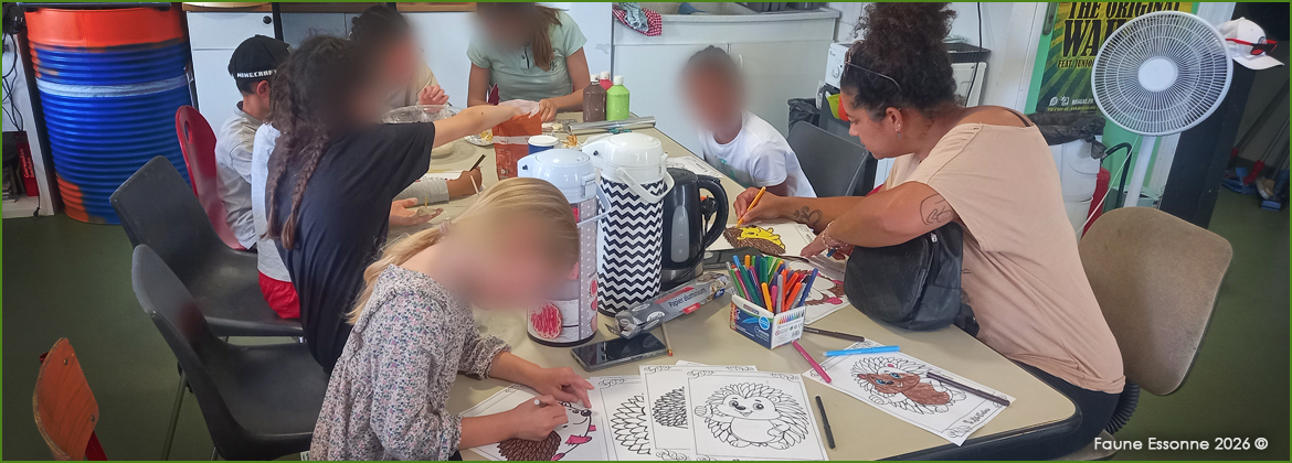 Photo représentant l'atelier de coloriage et de pâte à sel